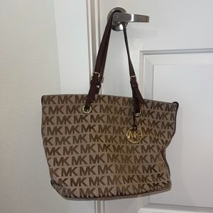 Michael Kors Brown Canvas Tote
